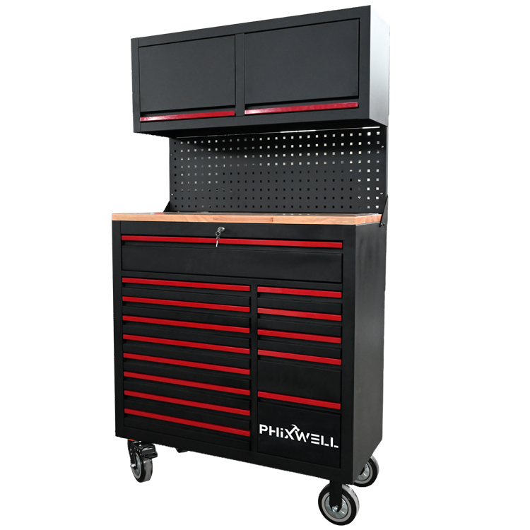 719522 PHIXWELL โต๊ะทำงานช่างอเนกประสงค์ 14 ลิ้นชักพร้อมตู้แขวน