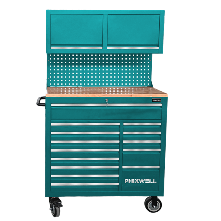 719522 PHIXWELL โต๊ะทำงานช่างอเนกประสงค์ 14 ลิ้นชักพร้อมตู้แขวน