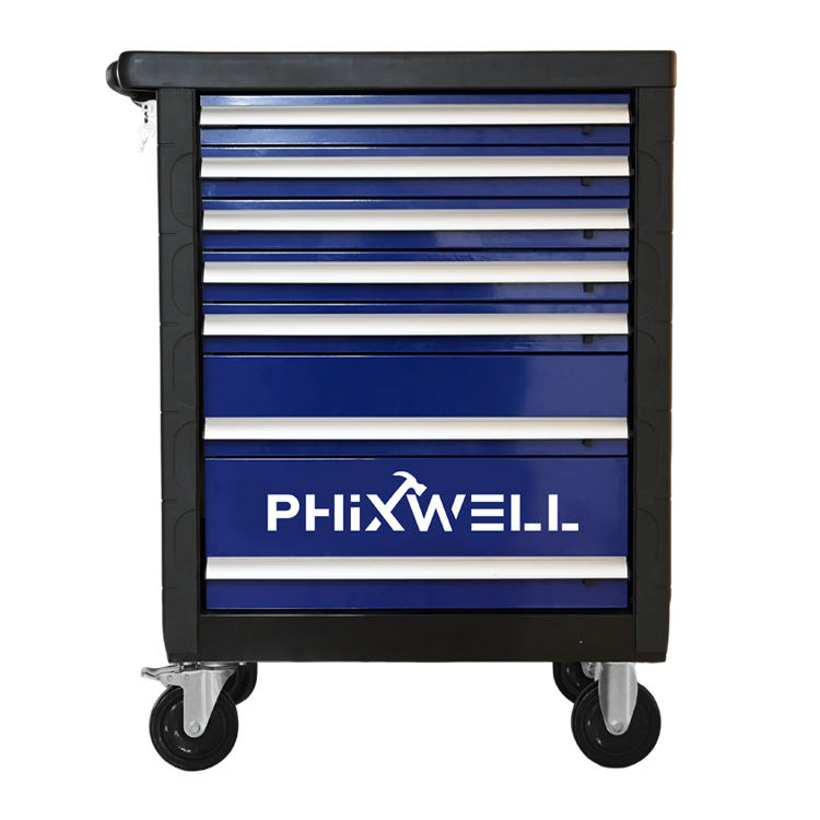 719511 ตู้เครื่องมือ 7 ลิ้นชัก PHIXWELL พร้อมพลาสติกกันกระแทกมุมและแผ่นปิด