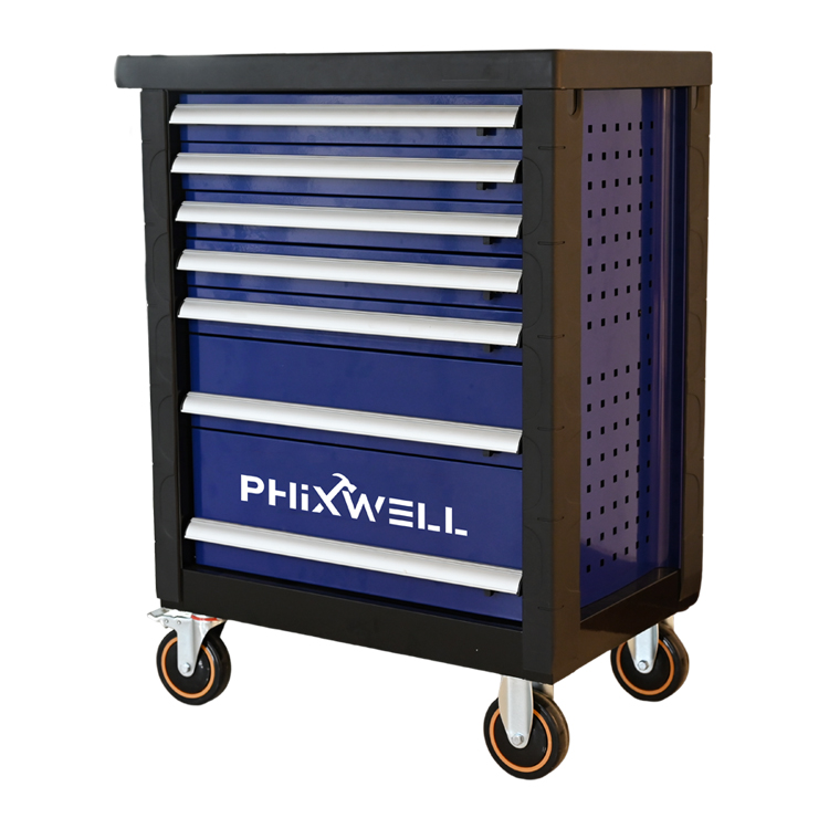 719511 ตู้เครื่องมือ 7 ลิ้นชัก PHIXWELL พร้อมพลาสติกกันกระแทกมุมและแผ่นปิด