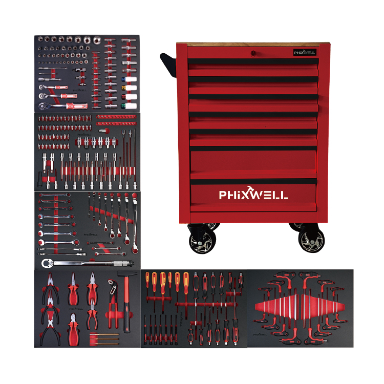 719506 PHIXWELL ตู้เก็บของ 7 ลิ้นชักพร้อมเคาน์เตอร์ไม้