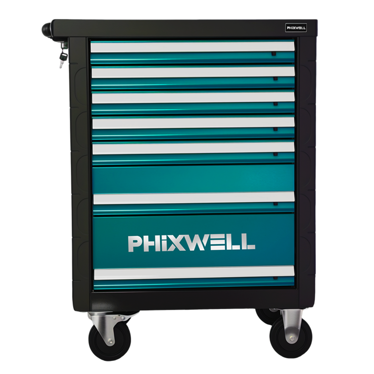 719511 ตู้เครื่องมือ 7 ลิ้นชัก PHIXWELL พร้อมพลาสติกกันกระแทกมุมและแผ่นปิด