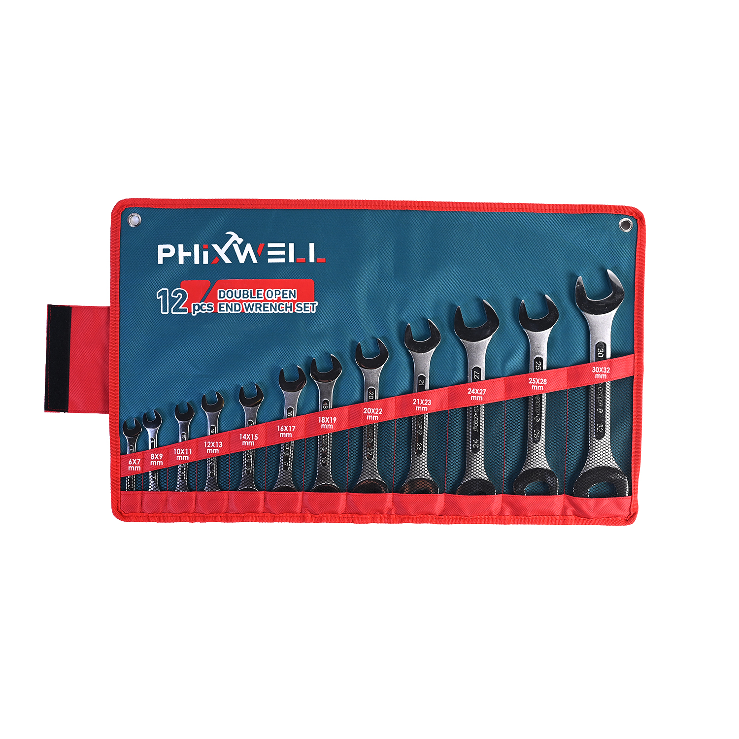 717534 PHIXWELL ชุดประแจยางสองหัว 12 ชิ้น